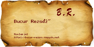 Bucur Rezső névjegykártya